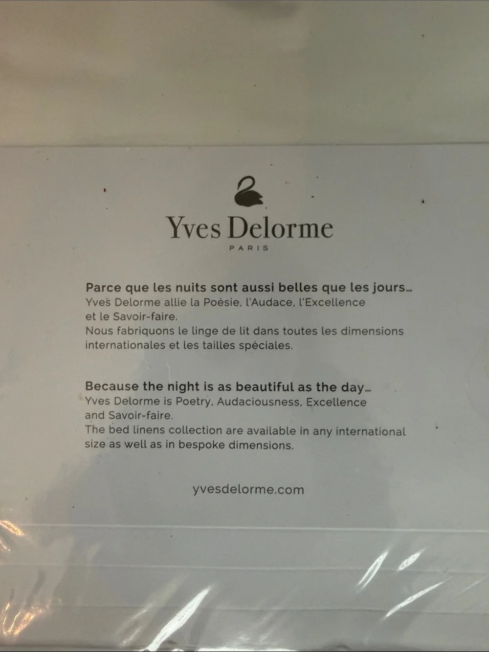 Yves Delorme King Fitted Sheet from the BOREALE  Collection NWT
